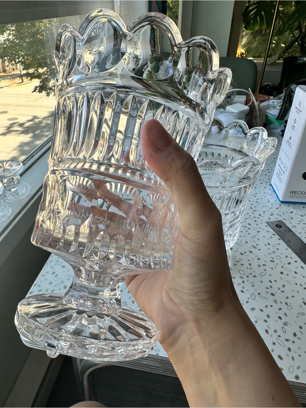 Fifth Avenue Princeton Crystal Hurricane Candle Holders - Pair - Picture 3 of 7
